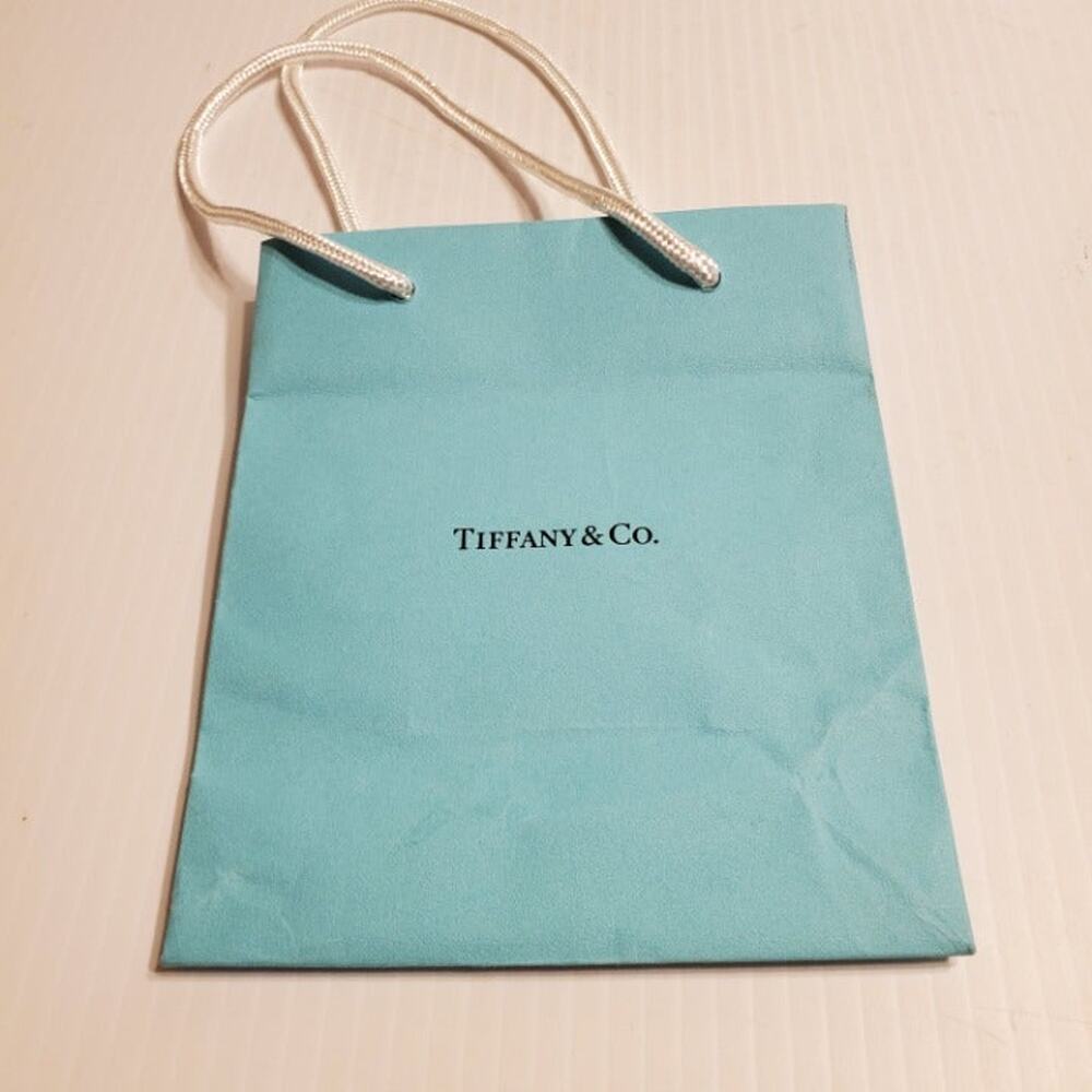 Tiffany & Co paper gift bag 6x5x3" Lot 3. Bag only